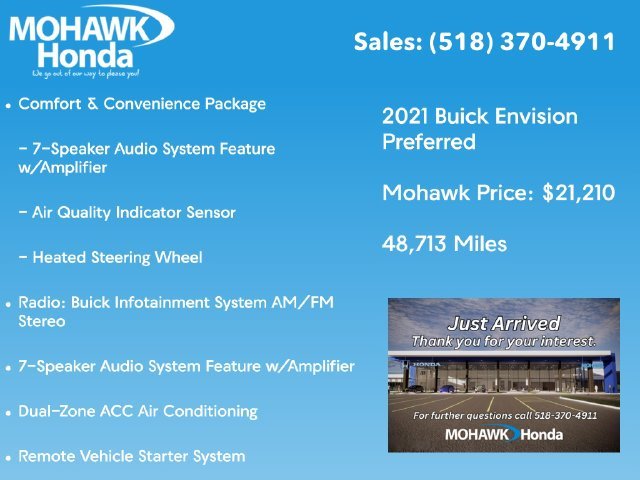 Used 2021 Ebony Twilight Metallic Buick Preferred image 4