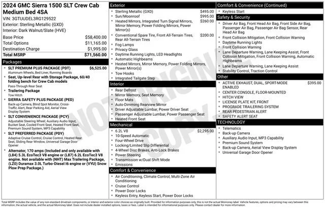 2024 GMC Sierra 4WD Crew Cab Short Box SLT's photo