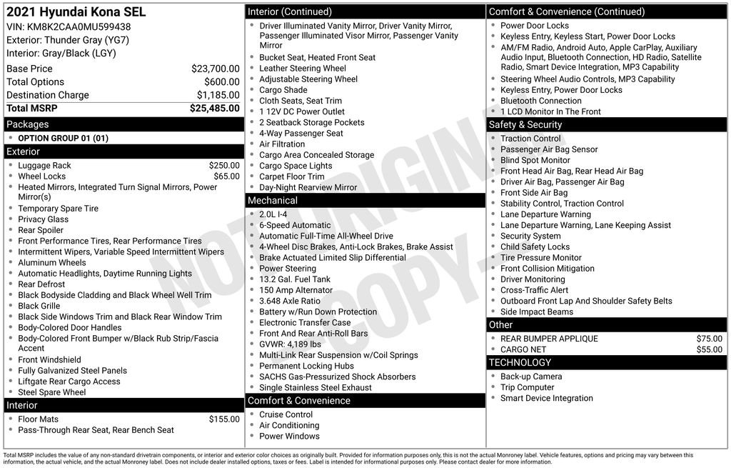 2021 Hyundai Kona SEL