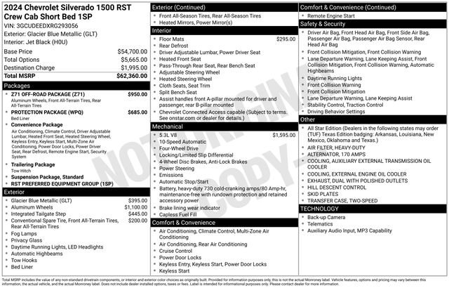 Used 2024 Glacier Blue Metallic Chevrolet RST image 11
