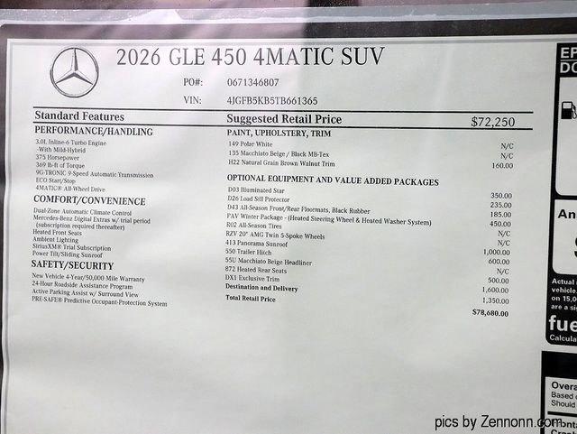 New 2026 Polar White Mercedes-Benz GLE 450 image 29