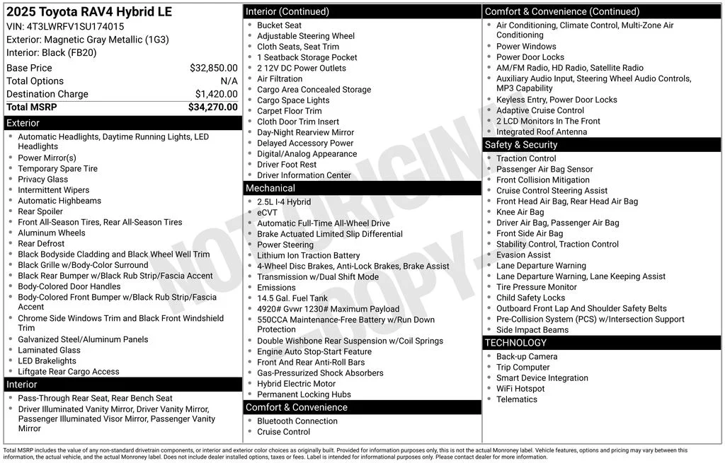 Used 2025 Gray Toyota LE image 7