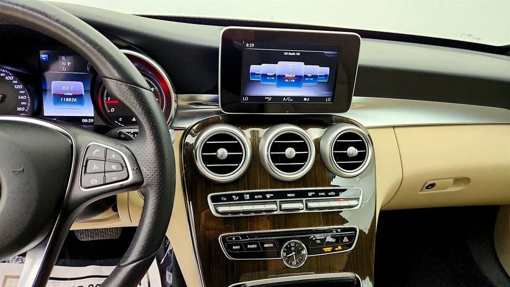 Used 2018 Polar White Mercedes-Benz C 300 4MATIC® Sedan w/ Premium Pkg, Panorama Roof & 18