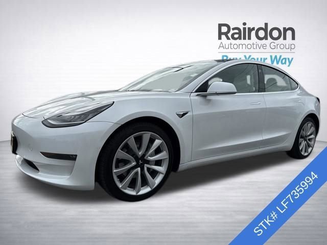 Used 2020 Pearl White Multi-Coat Tesla Long Range image 3