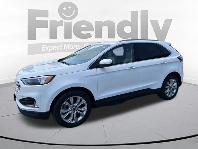 Used 2023 White Metallic Ford Titanium image 2