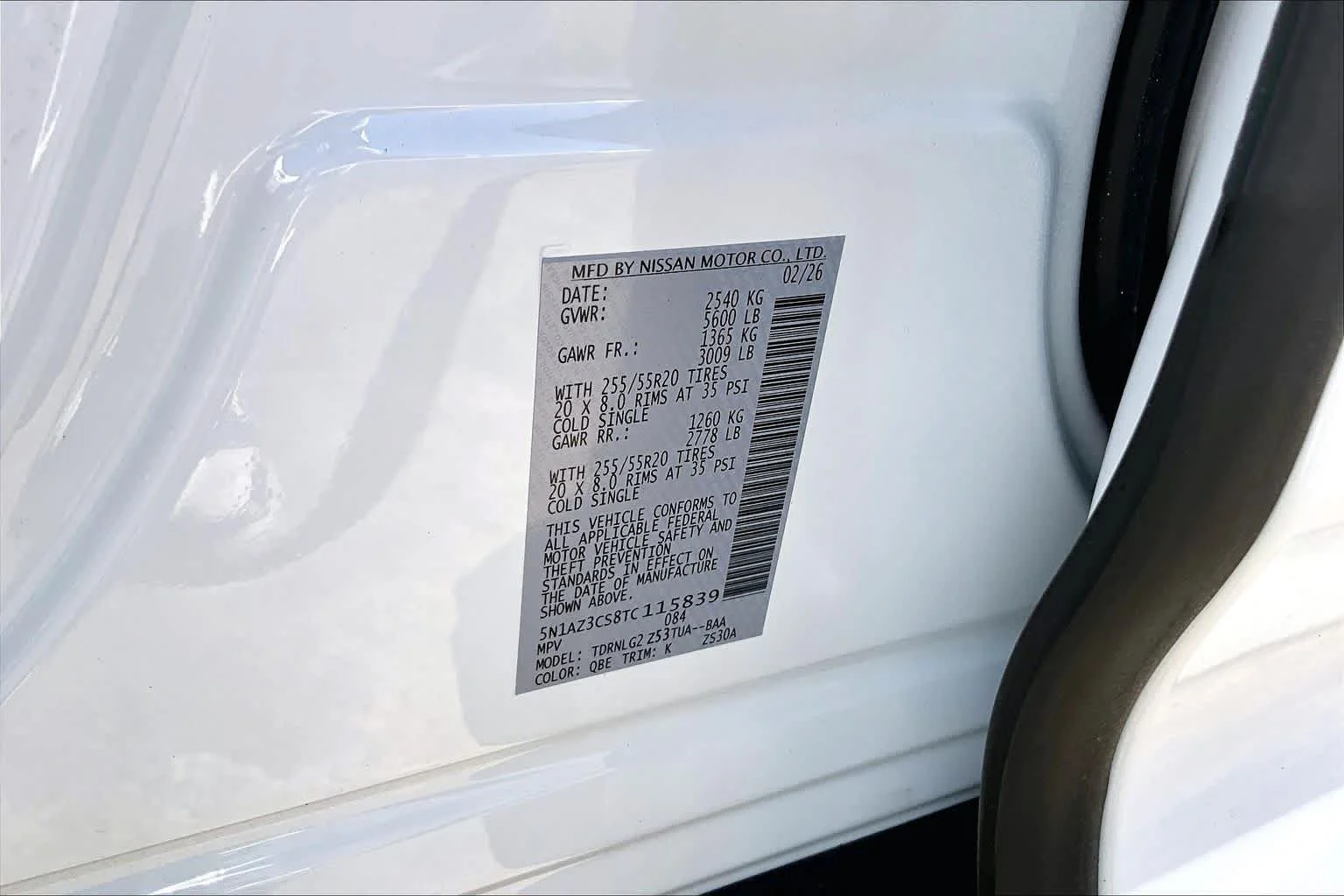 New 2026 Everest White Pearl TriCoat Nissan SL image 17