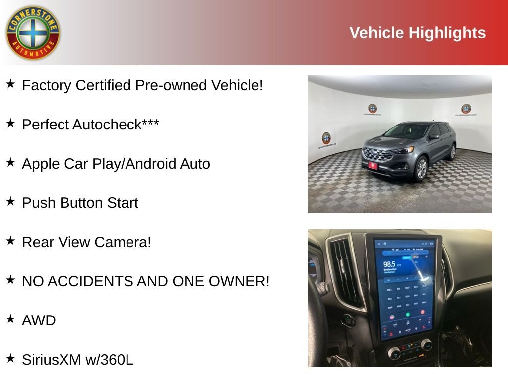 Certified 2024 Ford Edge Titanium with VIN 2FMPK4K94RBA48734 for sale in Elk River, Minnesota