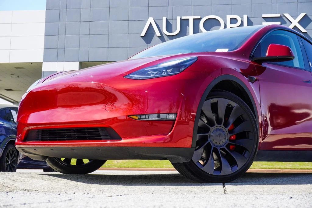 Used 2024 Red Tesla Performance image 2