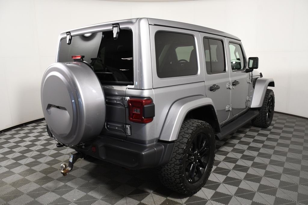 Used 2021 Billet Silver Metallic Clearcoat Jeep Unlimited Sahara 4xe image 6