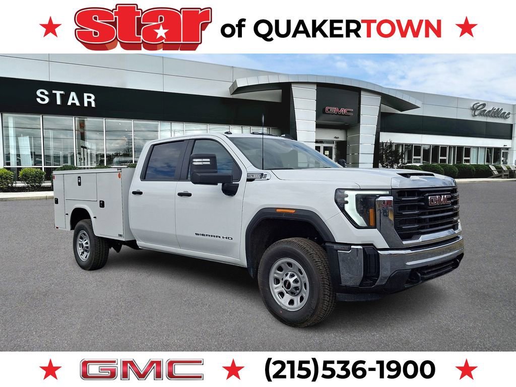 Summit White 2026 GMC Sierra 3500HD Chassis Pro Crew Cab 4WD Pickup Truck Four-Wheel Drive