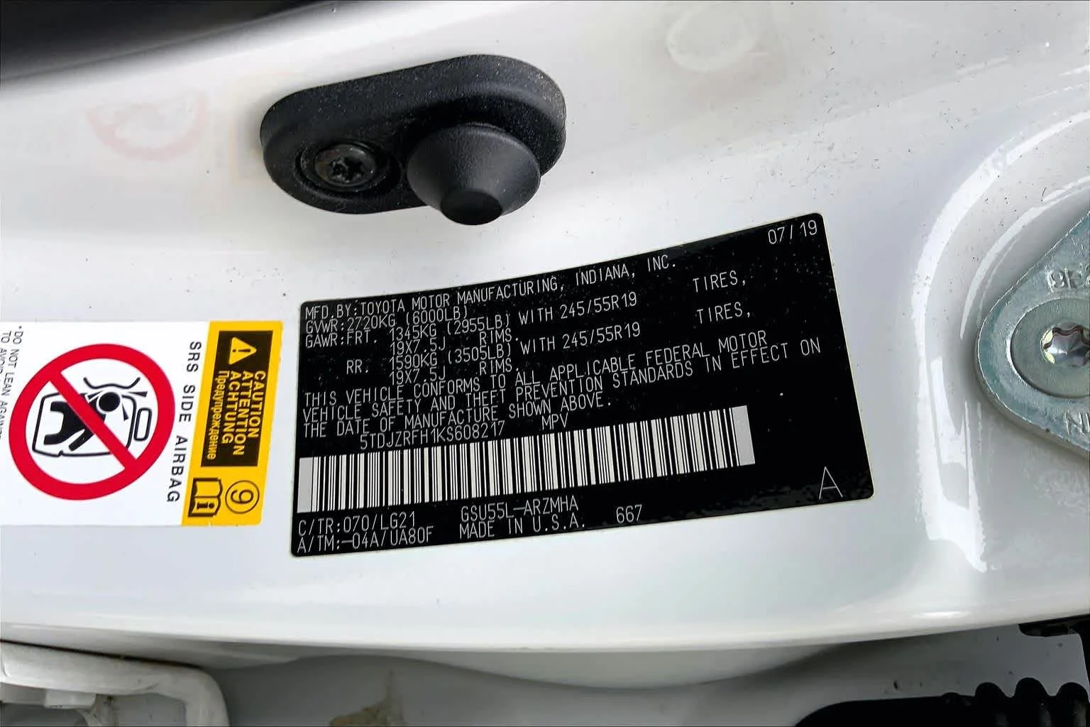 Used 2019 Blizzard Pearl Toyota SE image 37