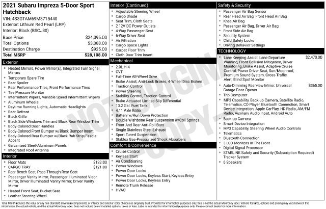 Used 2021 Red Subaru Sport image 19