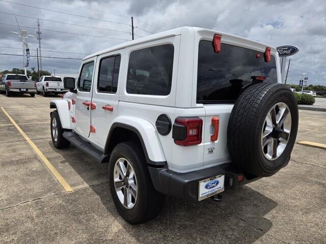 Used 2021 Bright White Clearcoat Jeep Unlimited Sahara image 3