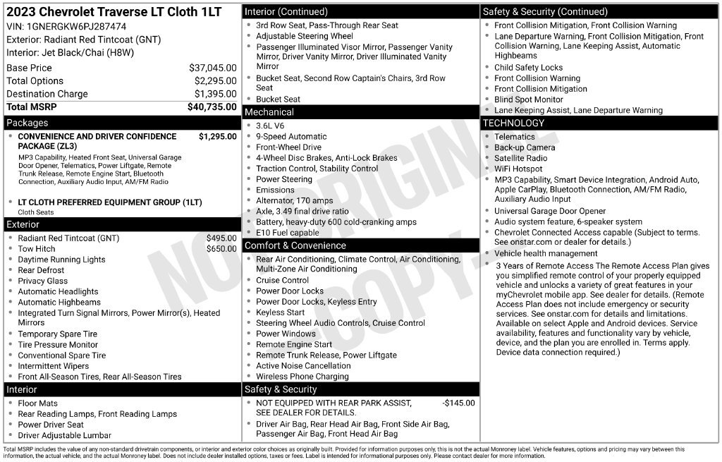 Used 2023 Red Chevrolet LT image 19
