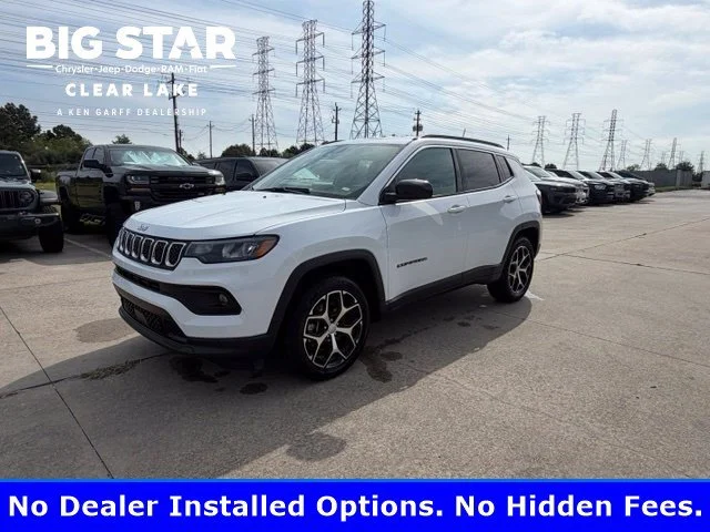 Used 2024 Bright White Clearcoat Jeep Latitude image 1