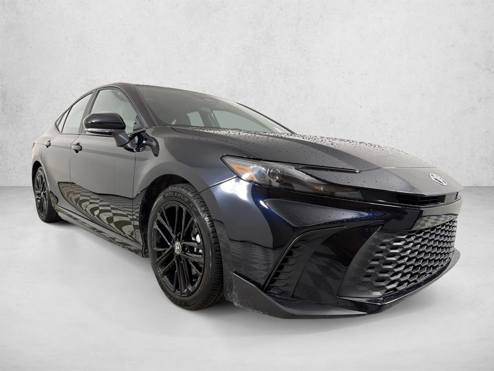 Used 2025 Midnight Black Metallic Toyota SE image 1