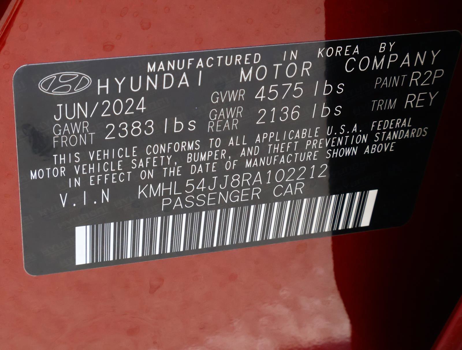 Certified Used 2024 Ultimate red Hyundai Limited image 20