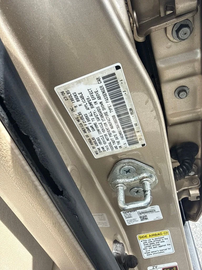 Used 2006 Gold Honda Value Package image 16