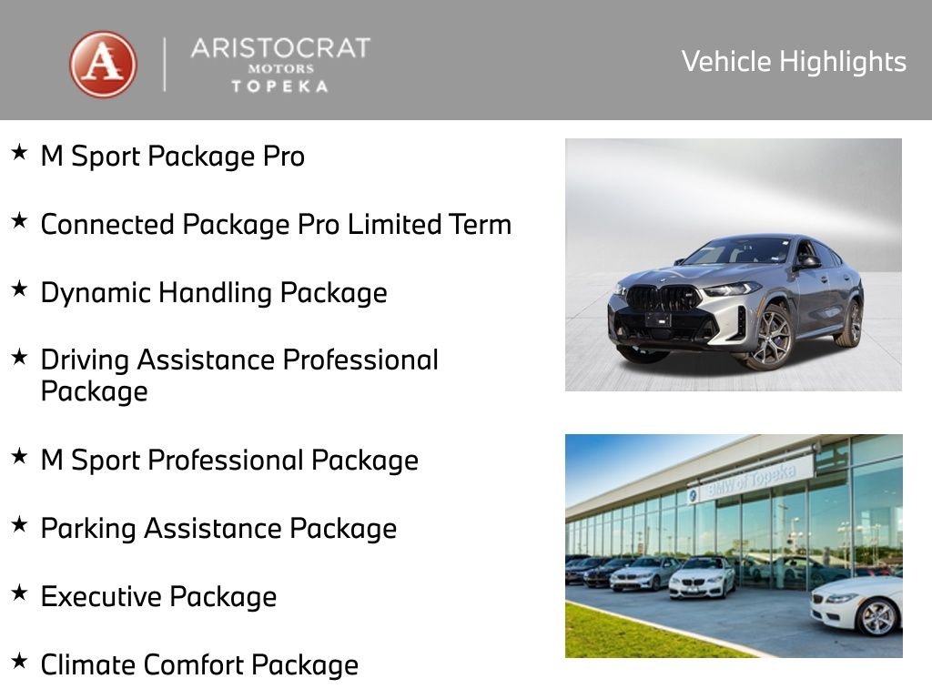 Used 2026 BMW X6 M60i with VIN 5UX43EX04T9234717 for sale in Kansas City