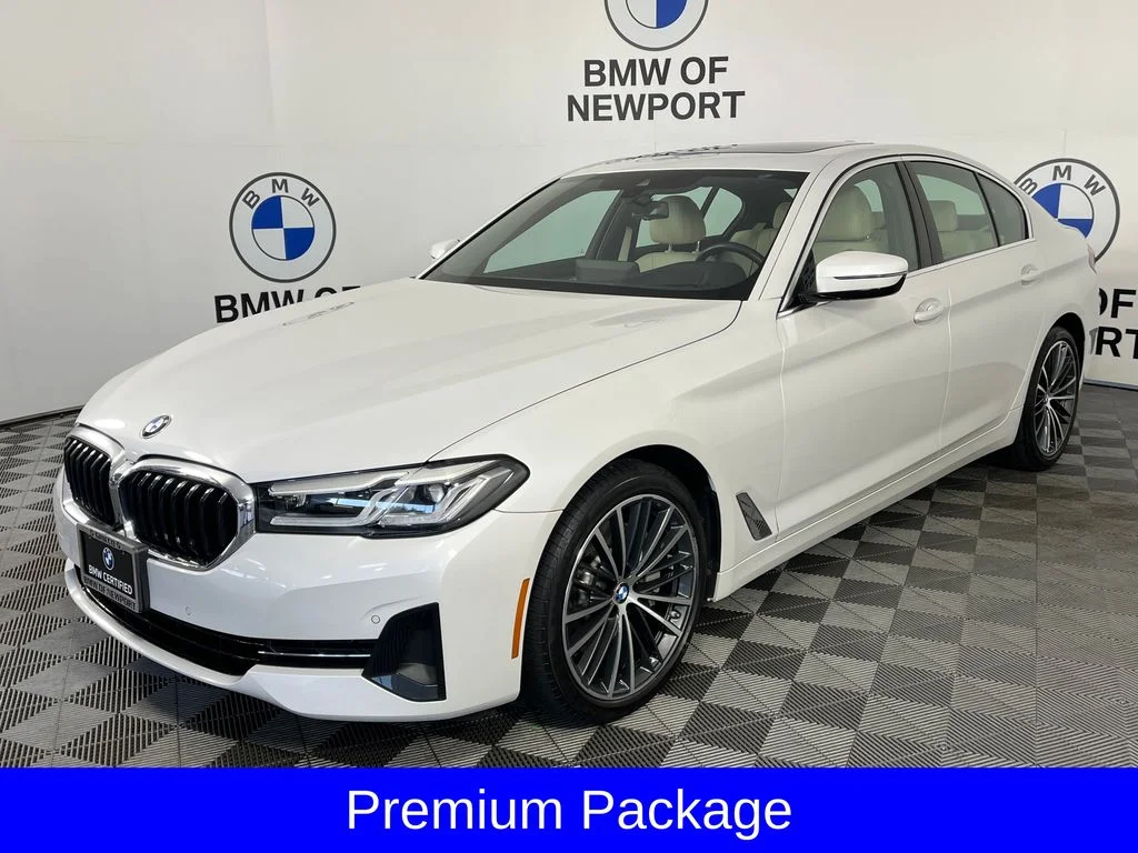 Certified Used 2023 Mineral White Metallic BMW 530i xDrive image 3