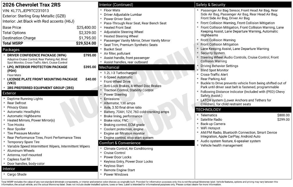 2026 Chevrolet Trax RS - Photo 37