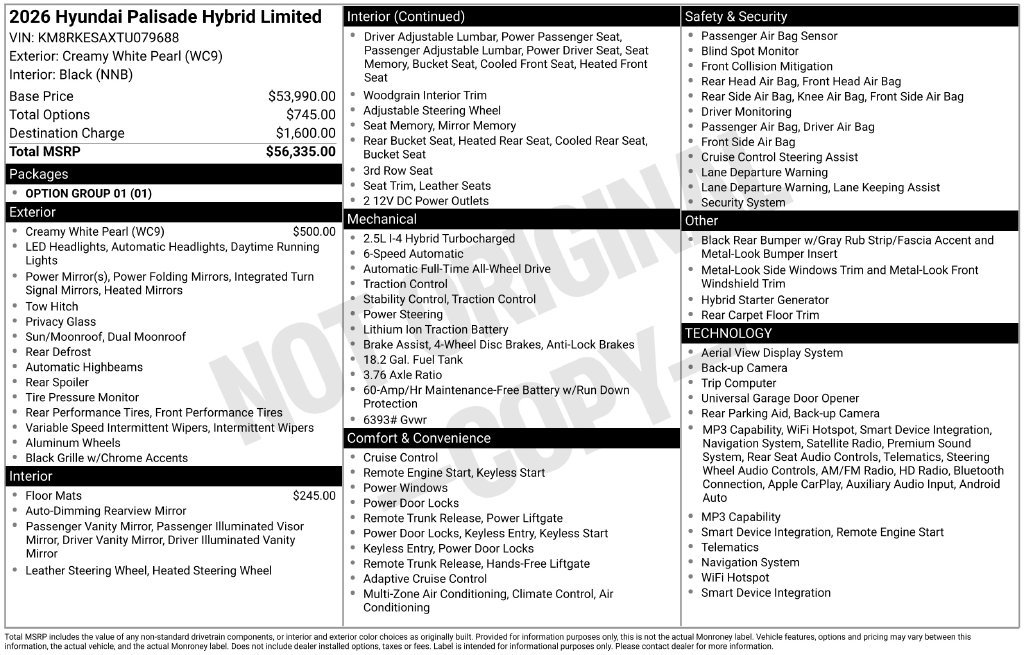 Certified Used 2026 White Hyundai Limited image 2