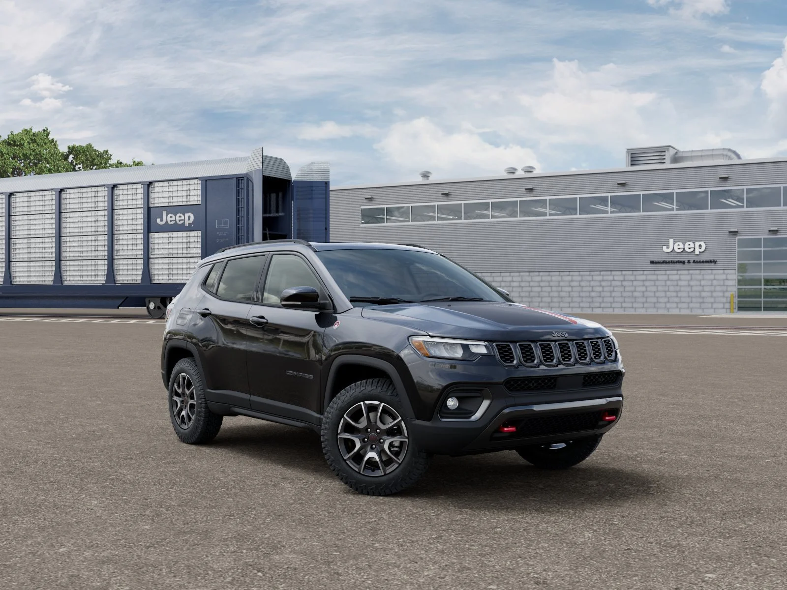 New 2026 Diamond Black Crystal Pearl-Coat Exterior Paint Jeep Trailhawk image 6