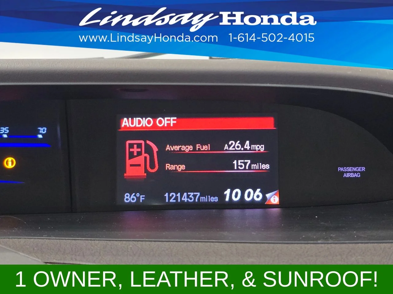 Used 2012 Polished Metal Metallic Honda EX-L image 13