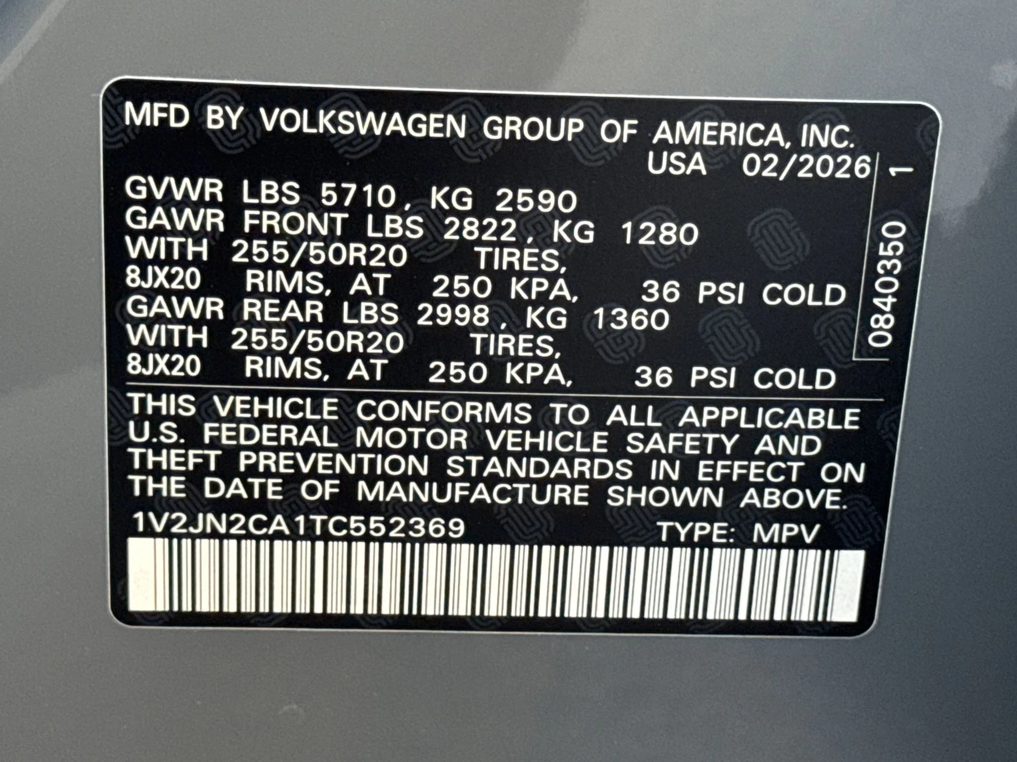 New 2026 PURE GRAY Volkswagen 2.0T SE w/Technology image 16