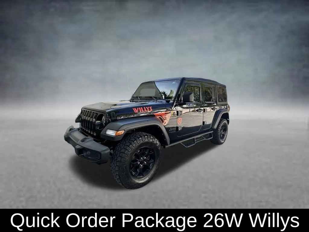 Used 2022 Black Jeep Unlimited Willys image 3