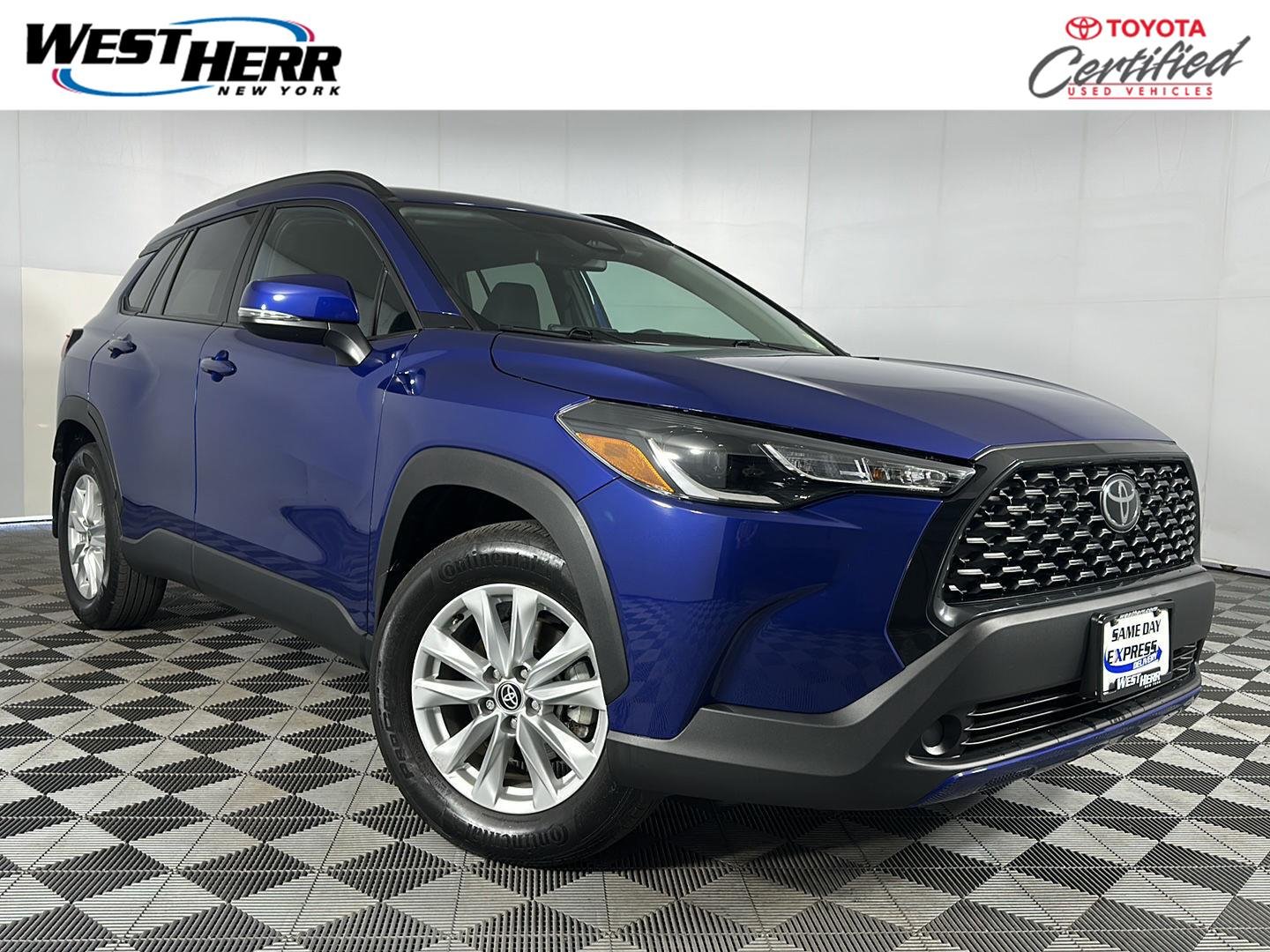 Certified Used 2024 Blue Crush Metallic Toyota LE image 1