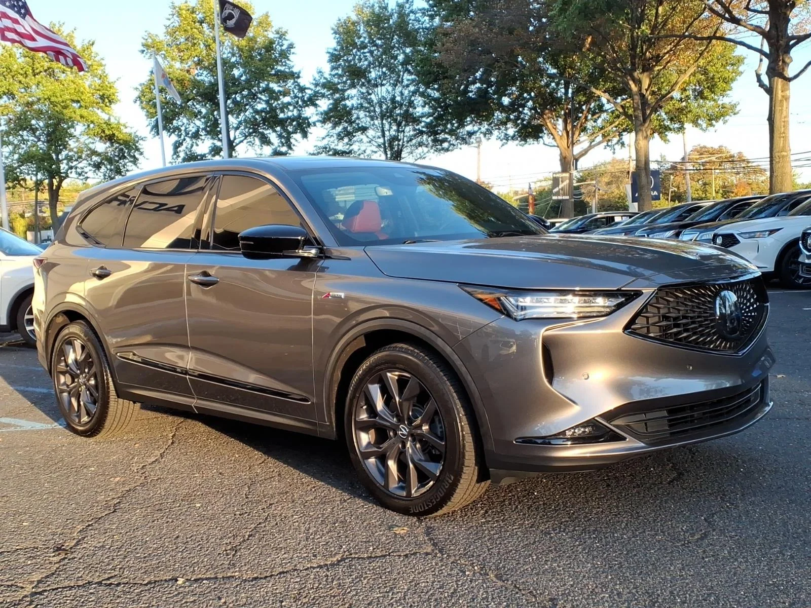Used 2024 Liquid Carbon Metallic Acura SH-AWD A-SPEC image 3