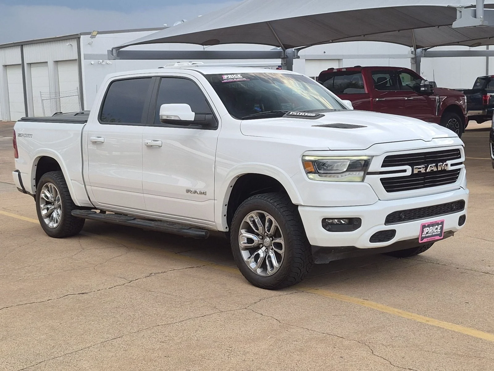 Used 2021 Bright White Clearcoat Ram Laramie image 3