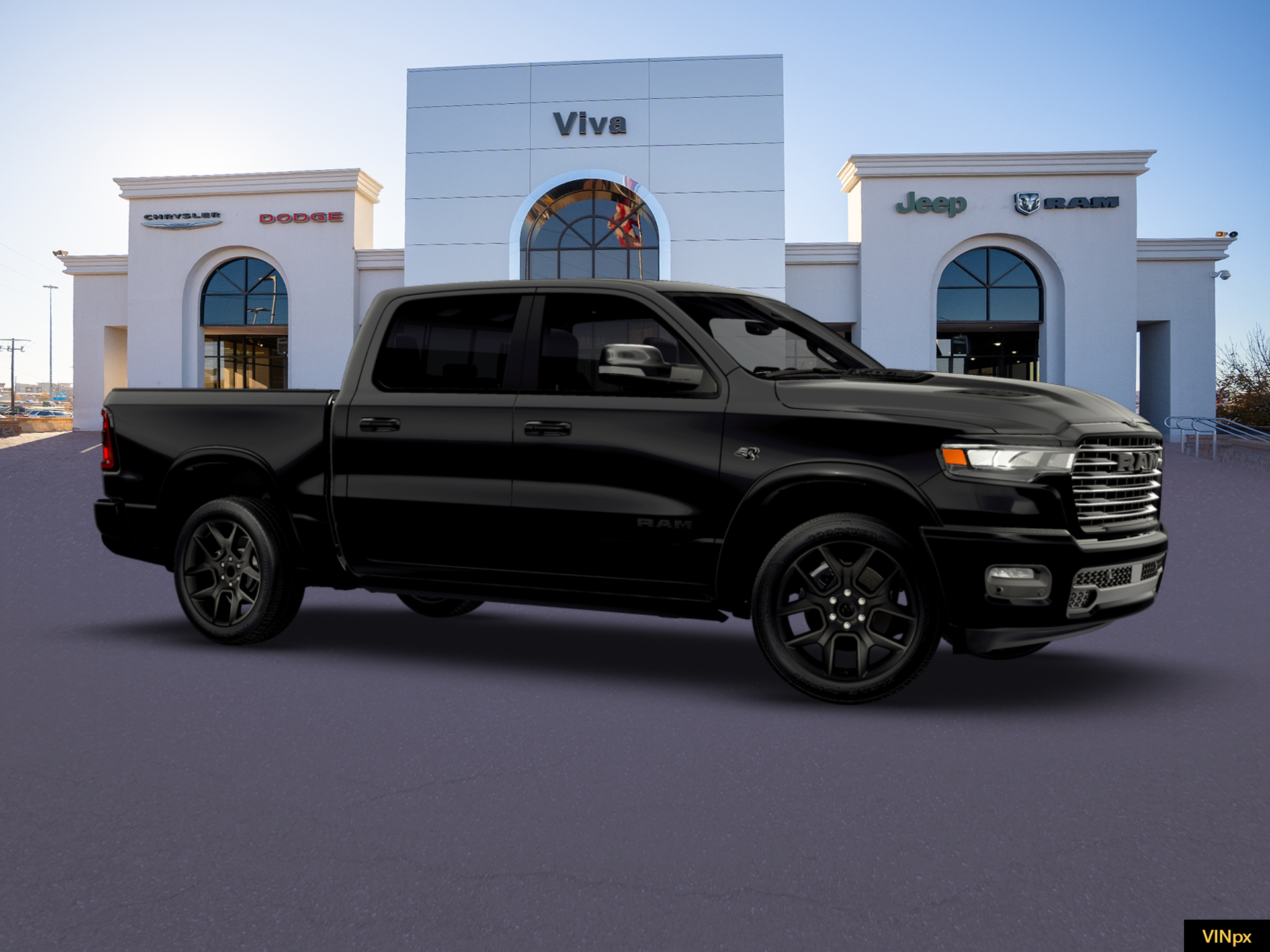 New 2026 Diamond Black Crystal Pearl-Coat Exterior Paint RAM Laramie image 10