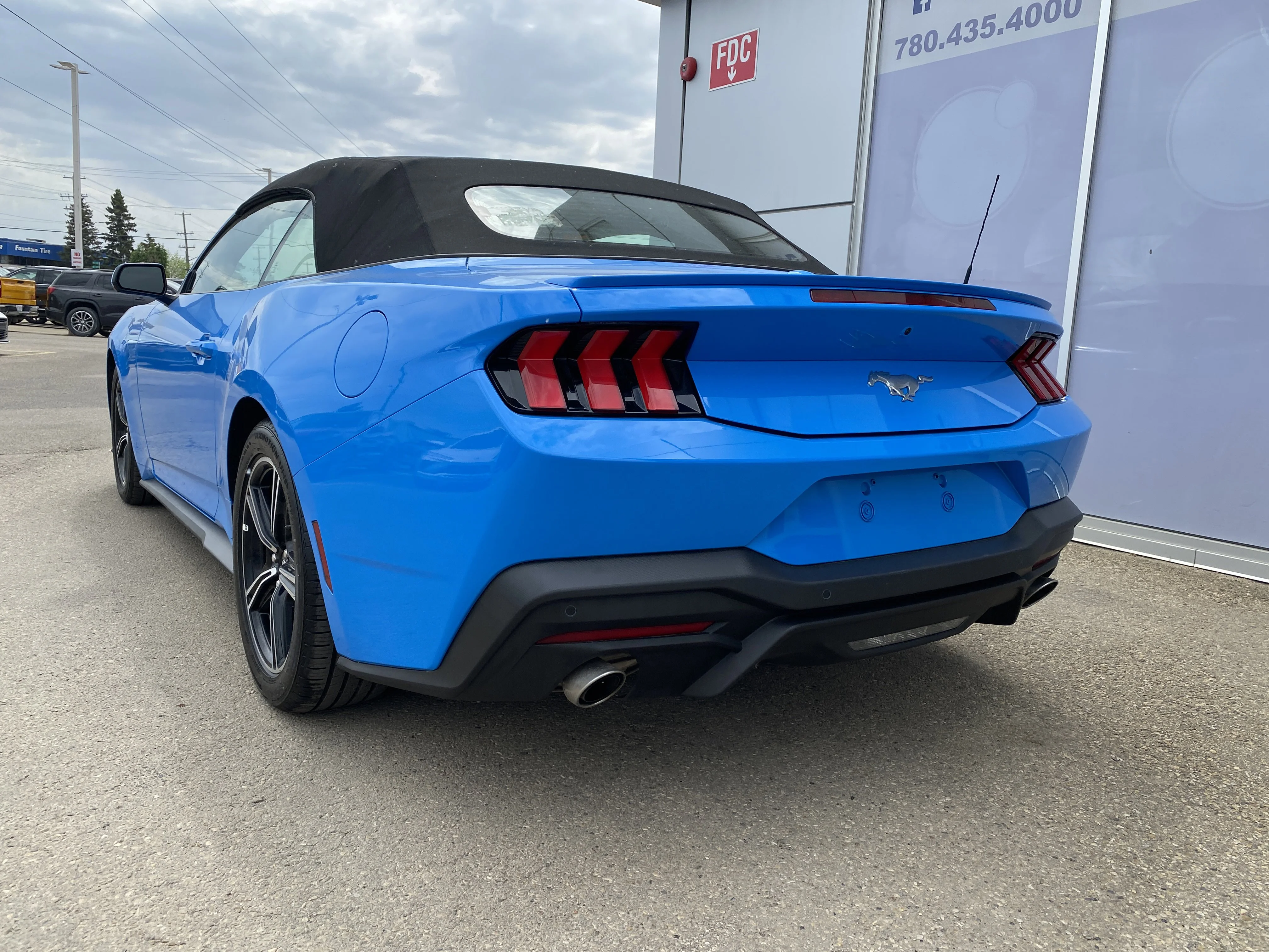 Certified Used 2025 Blue Ford EcoBoost Convertible * AUTO HIGH BEAM * BLIND SPOT MONITORING * image 3