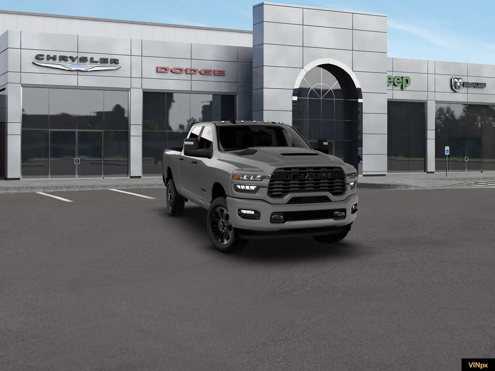 New 2026 Ceramic Gray Clear-Coat Exterior Paint RAM Big Horn image 6