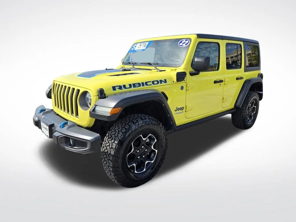 Used 2022 Yellow Jeep Unlimited Rubicon 4xe image 8