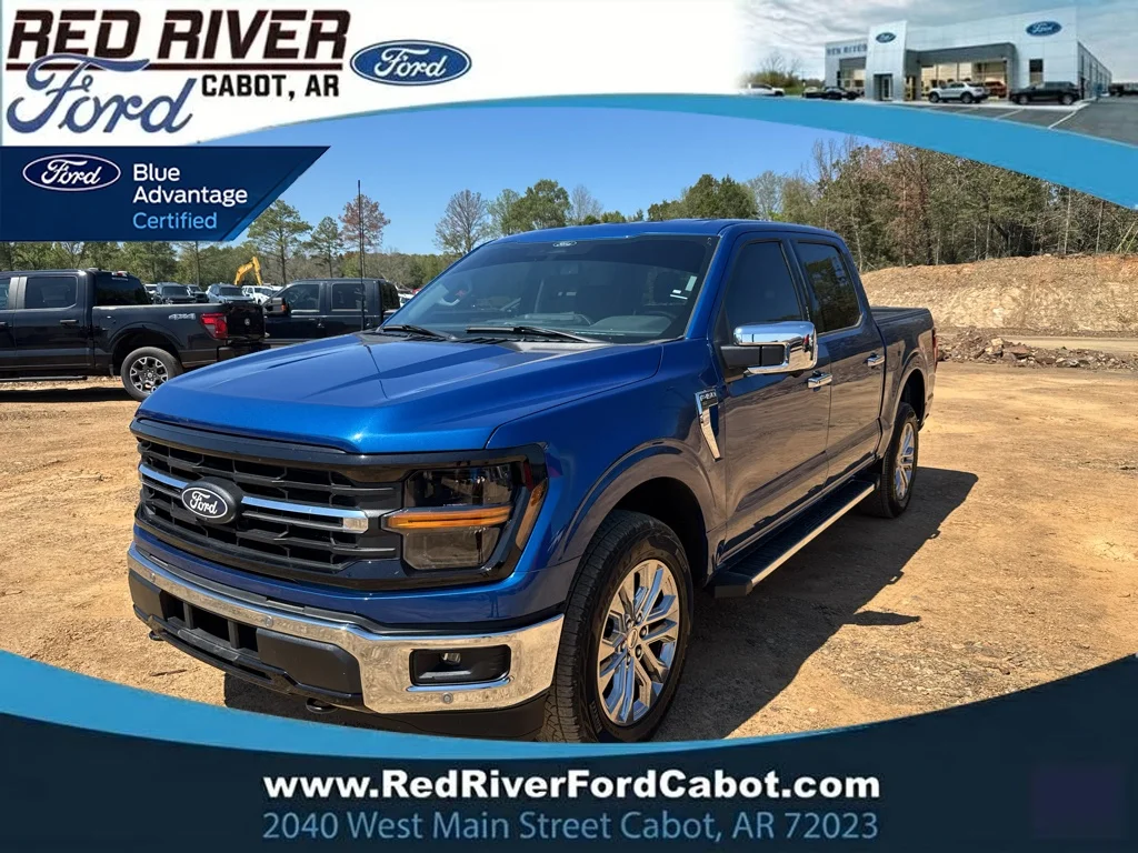 Certified Used 2024 Atlas Blue Metallic Ford XLT image 1