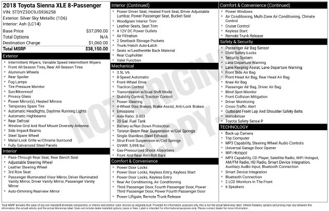 Used 2018 Silver Toyota XLE image 7