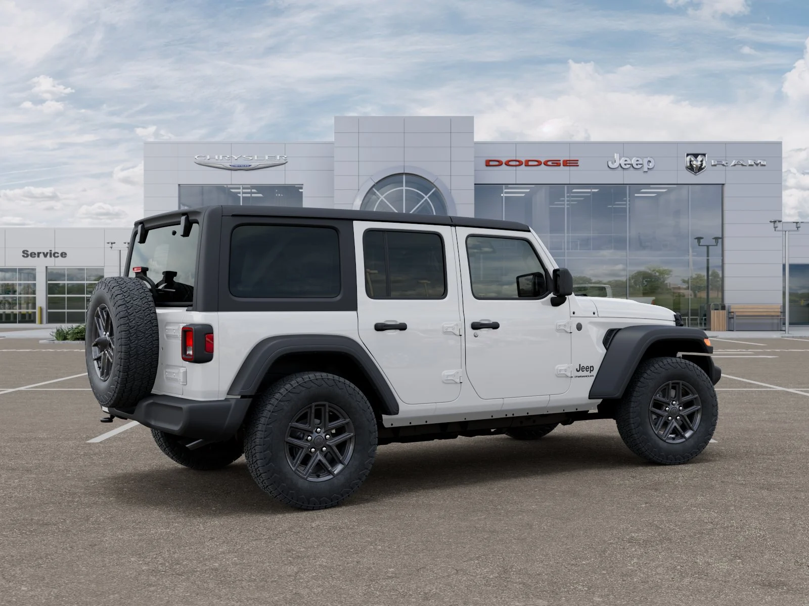 New 2026 Bright White Clear-Coat Exterior Paint Jeep Sport S image 32