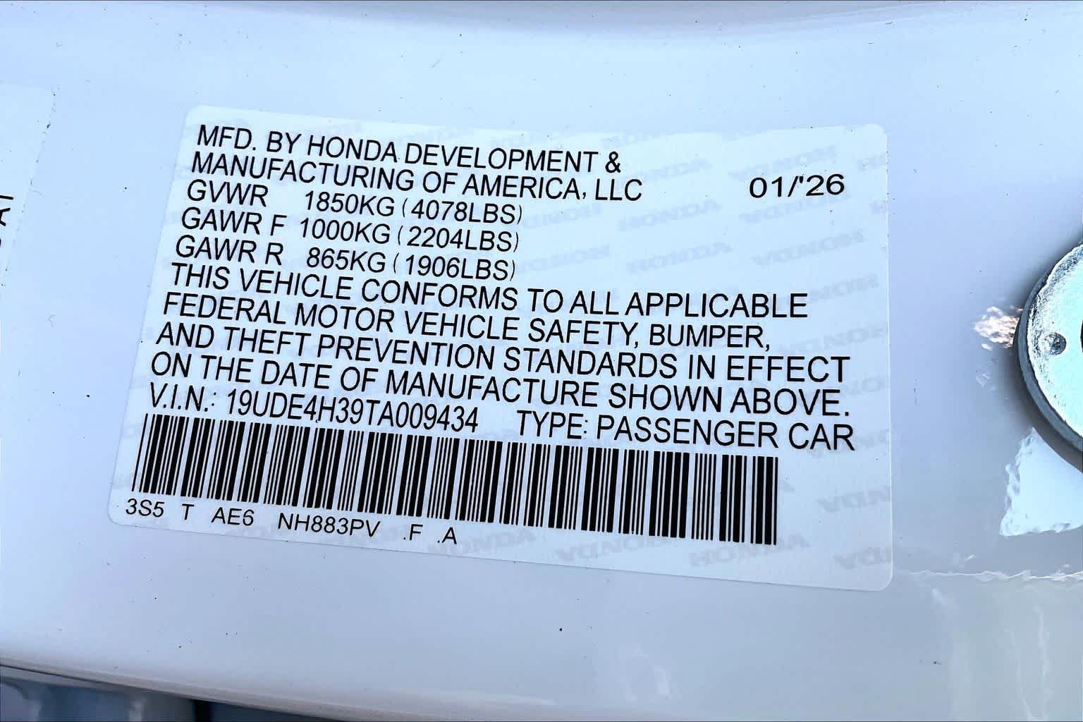 New 2026 Platinum White Pearl Acura w/A-Spec Package image 18