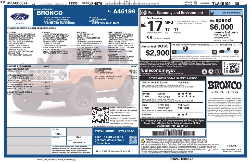 Used 2026 White Ford Stroppe Edition image 8