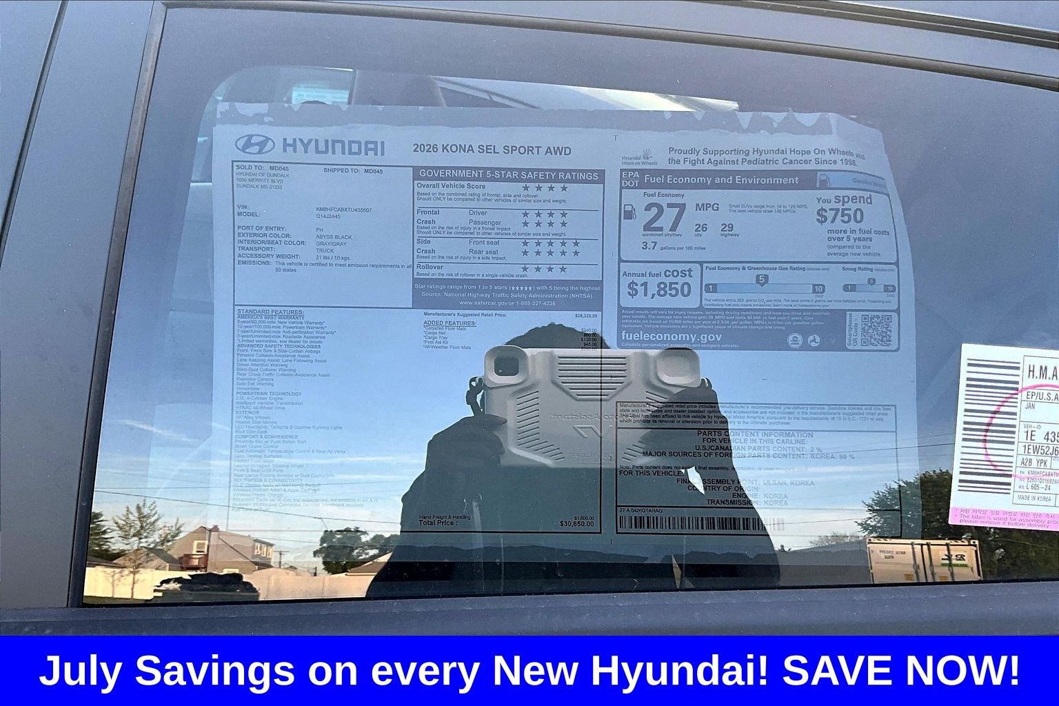 New 2026 Black Hyundai SEL Sport AWD image 15