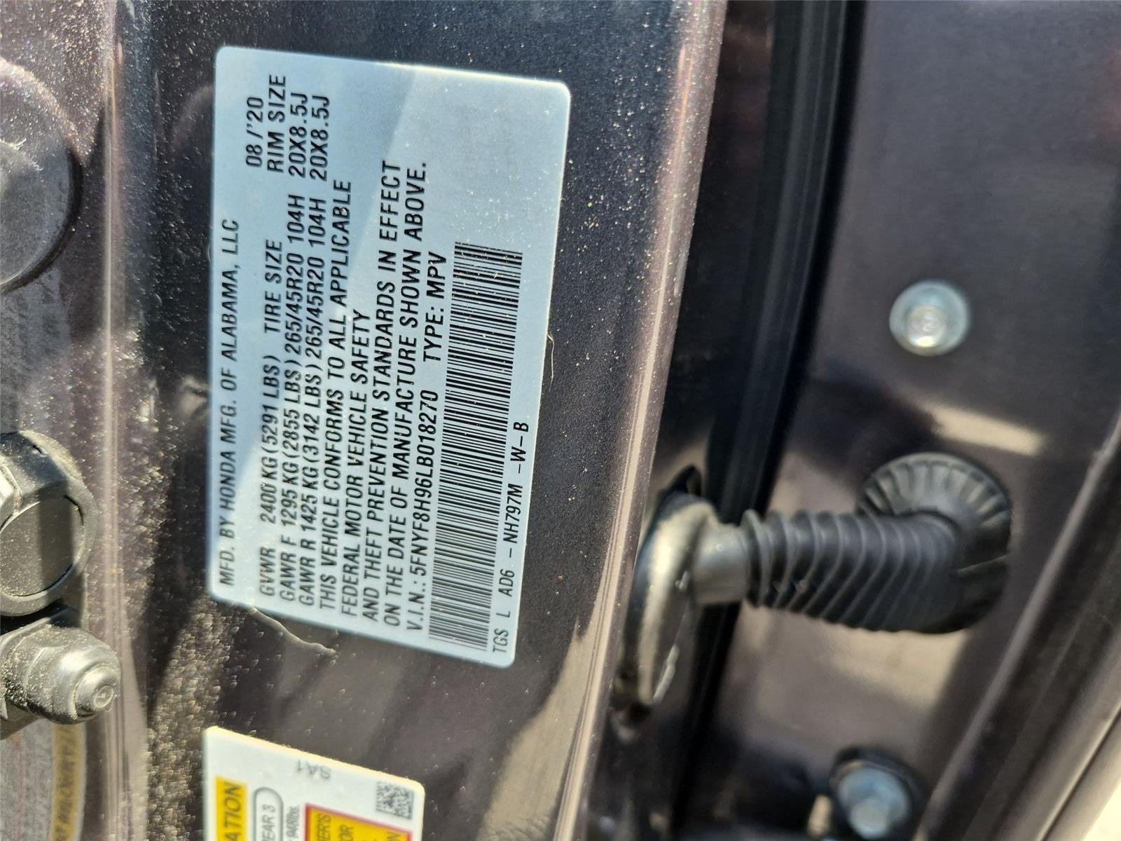 Used 2020 Modern Steel Metallic Honda Touring image 41
