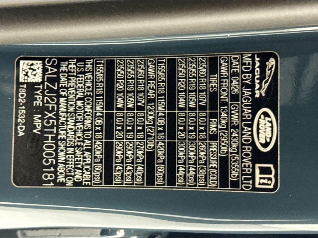 New 2026 Tribeca Blue Land Rover Core S image 33