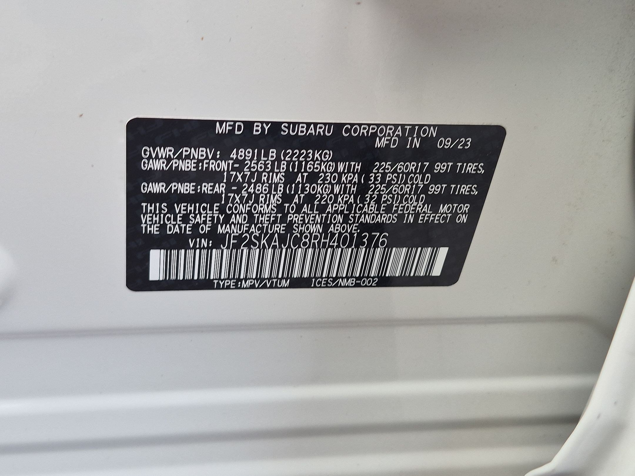 Certified Used 2024 White Subaru Wilderness image 33