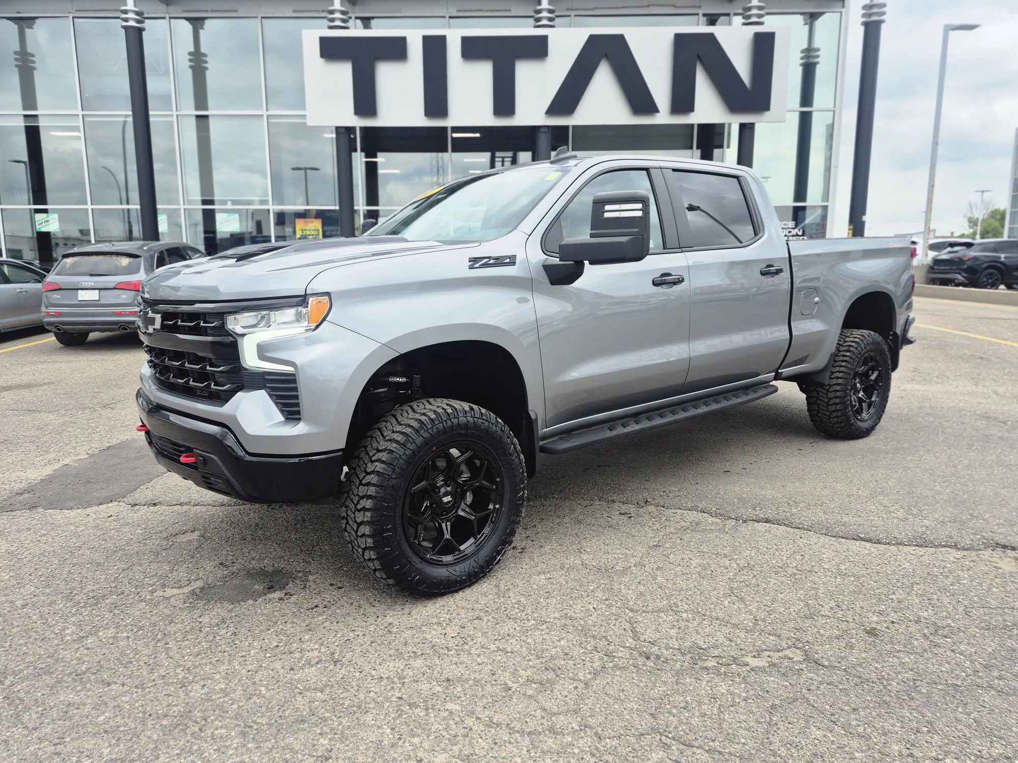 Certified Used 2024 Sterling Grey Metallic Chevrolet LT Trail Boss 4WD*4 Inch Lift | Custom Wheels | 35in Tires | Htd Seats | 6ft Box | Tow Pkg image 2