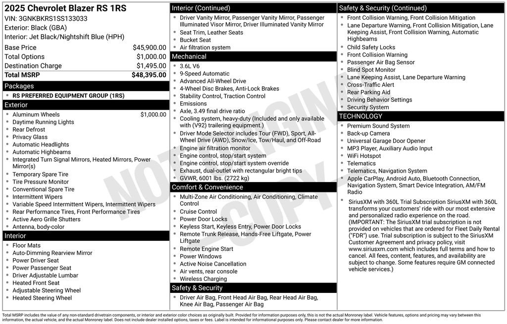 Used 2025 Black Chevrolet RS image 22