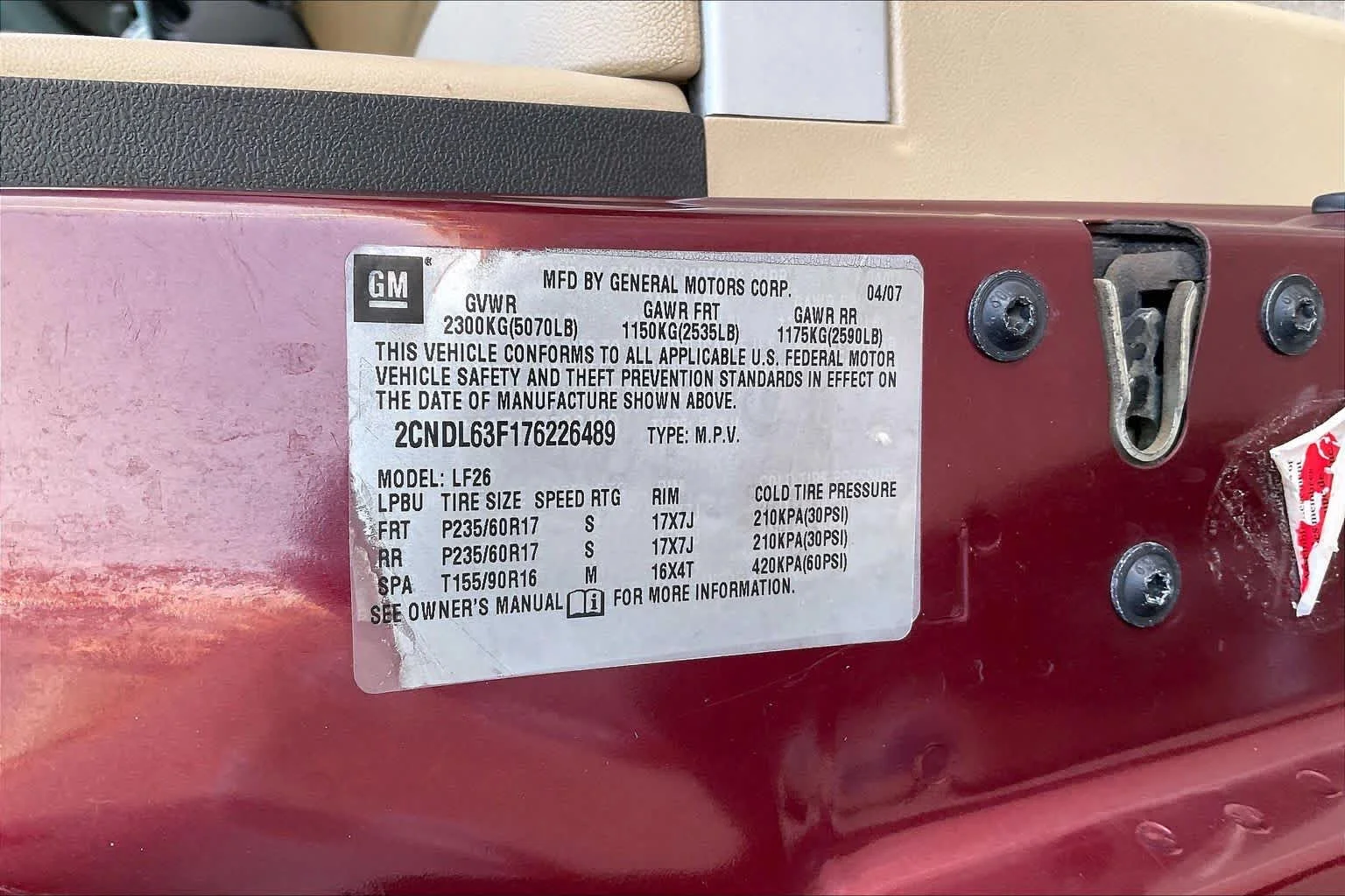 Used 2007 Deep Ruby Metallic Chevrolet LT image 29