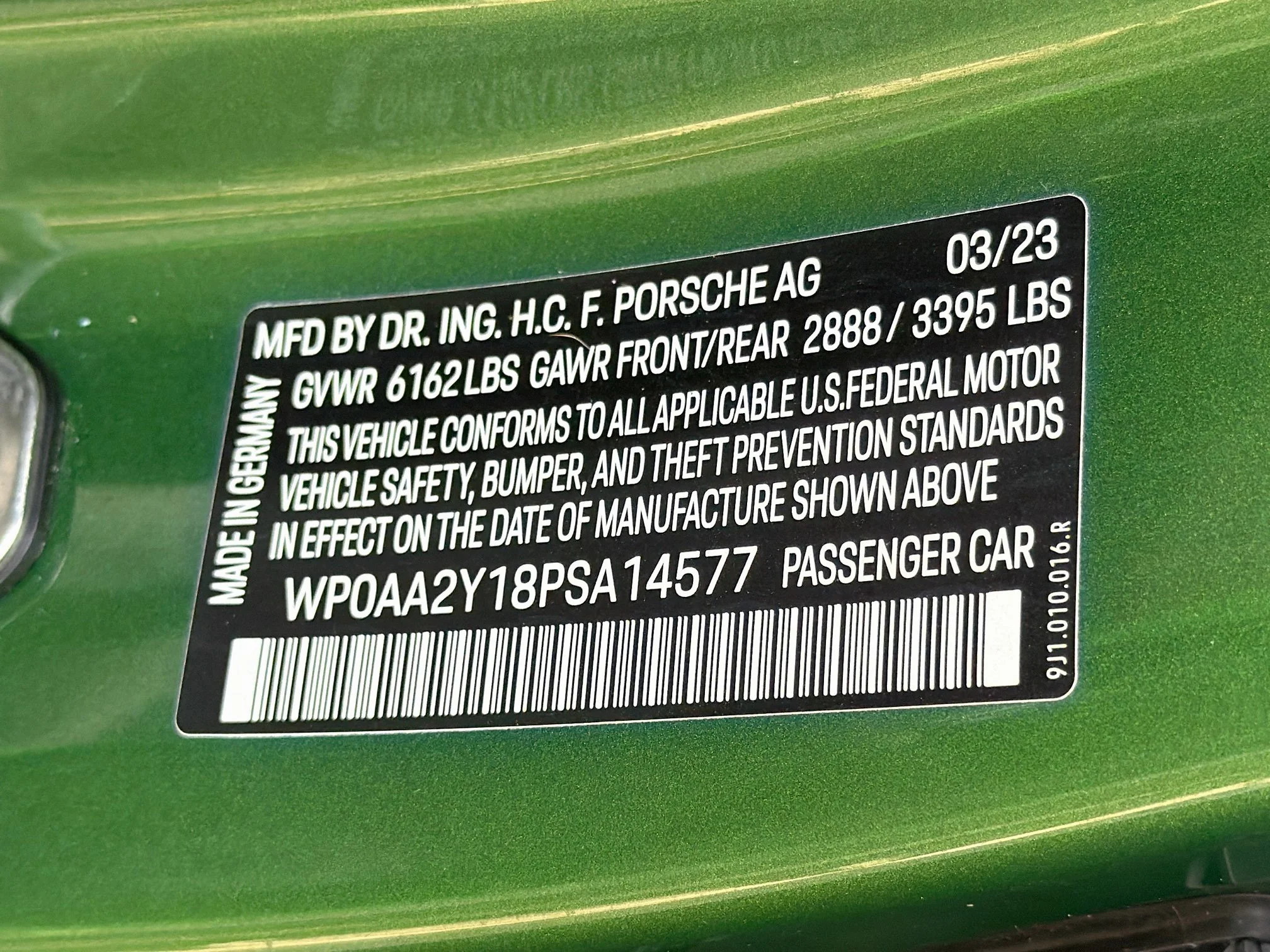 Used 2023 Green Porsche Base image 44